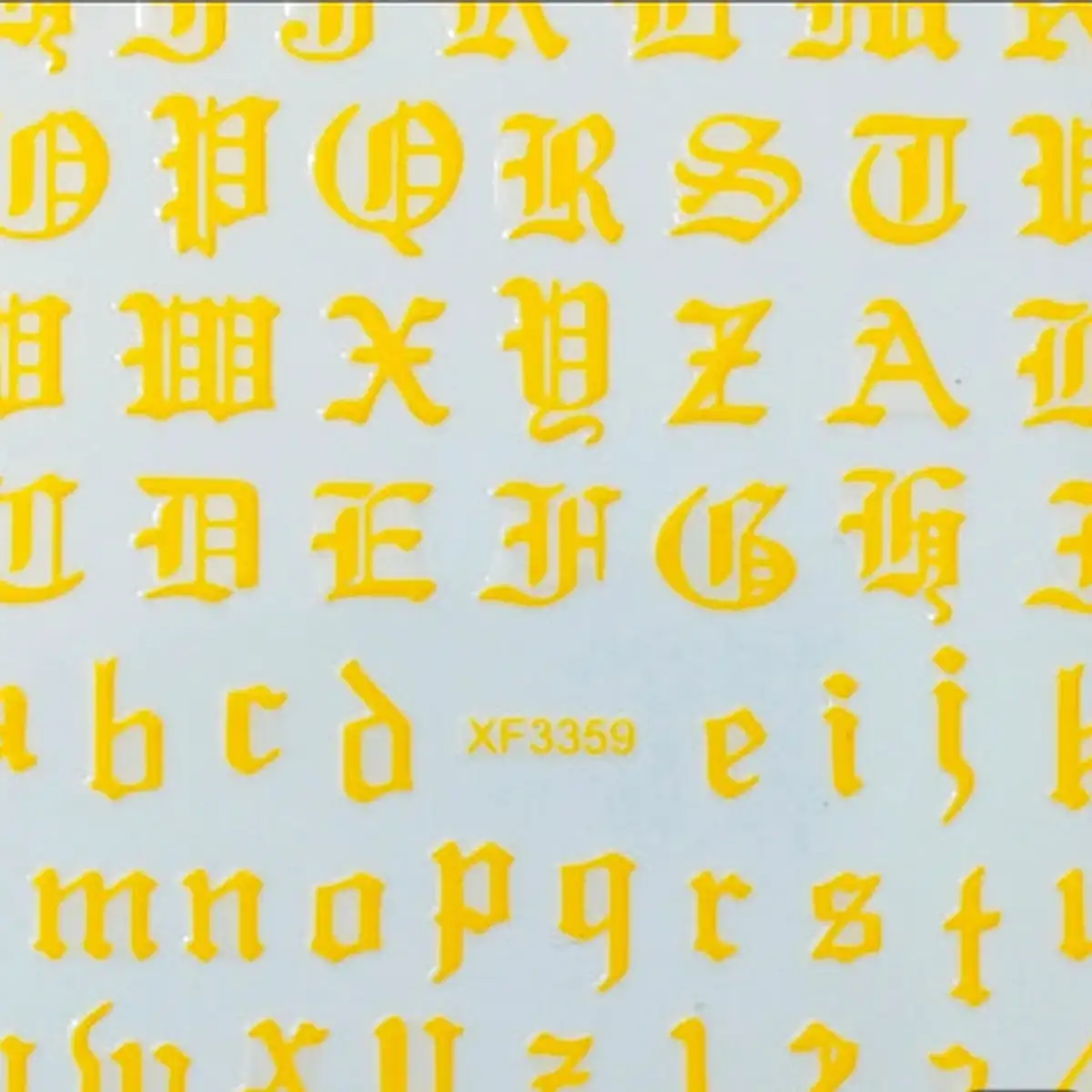 English Letters Orange
