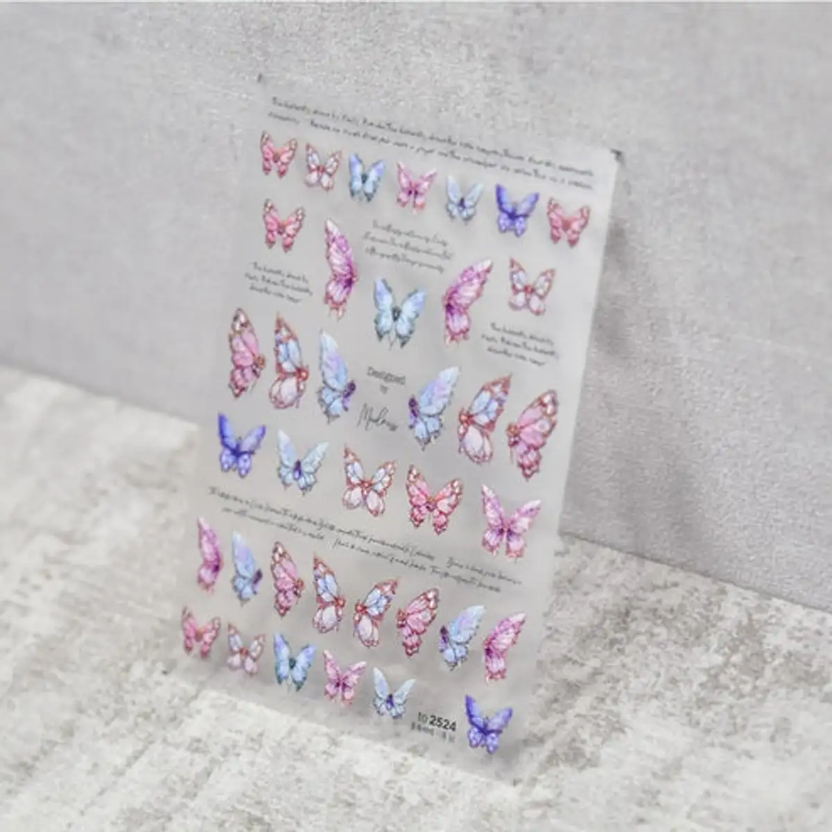 5D Butterfly Nail Art Stickers - 2524