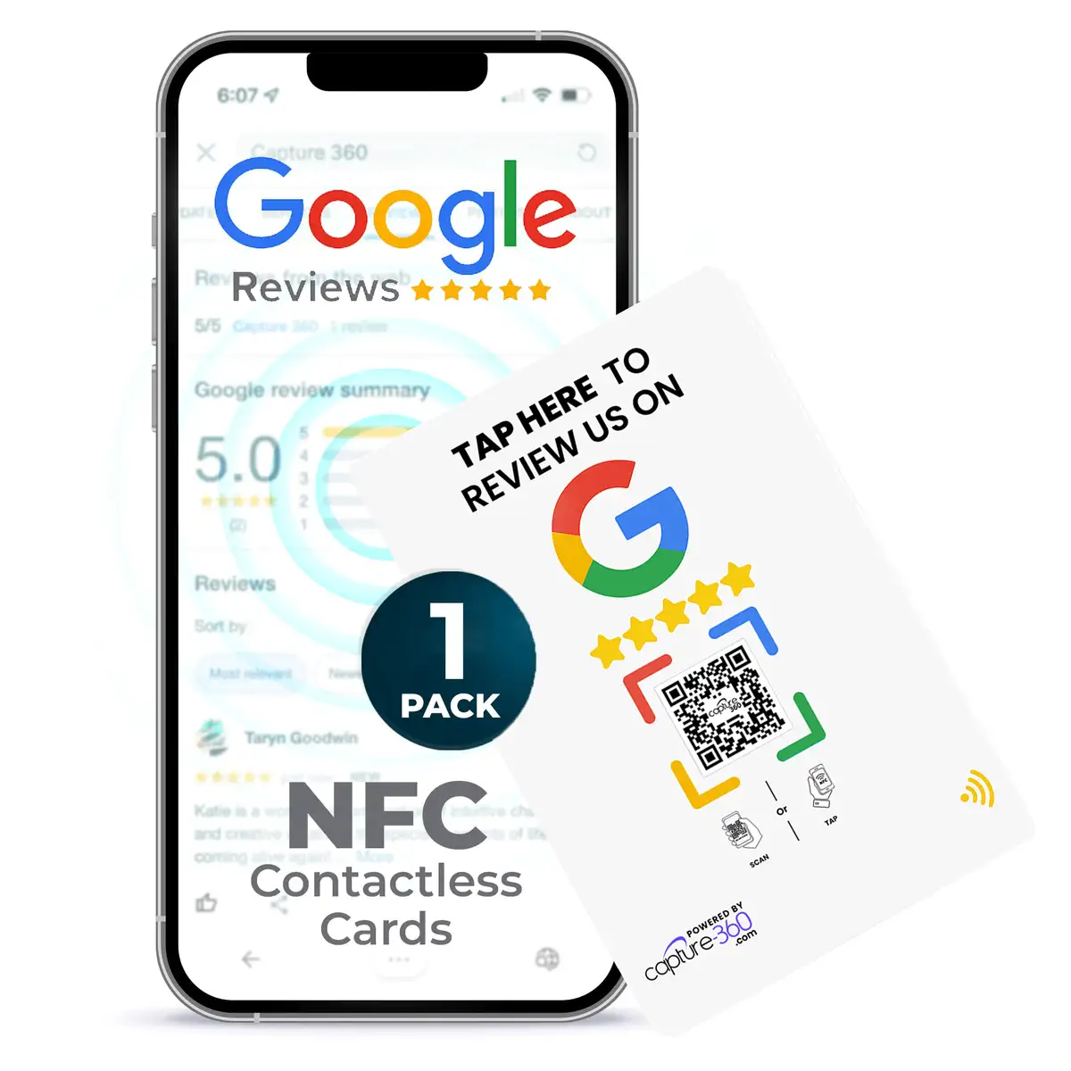 GOOGLE Review Card - White (1 Card)