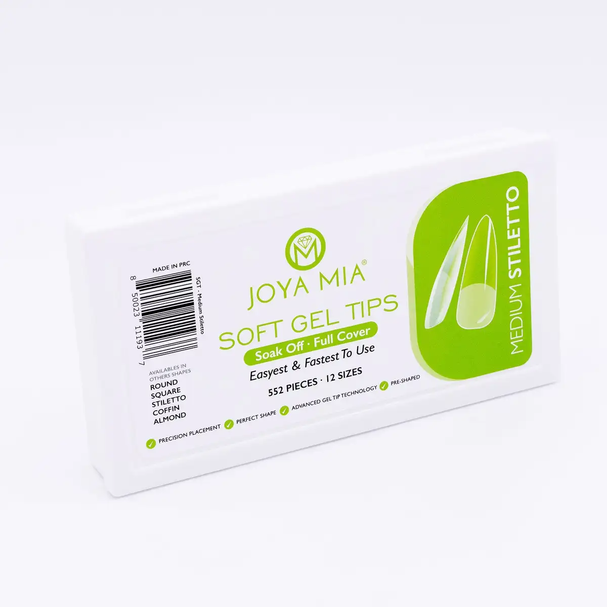 Soft Gel Tips - Medium Stiletto